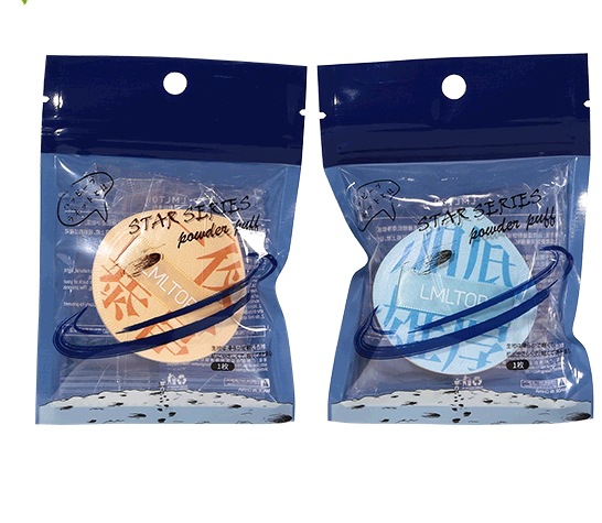 Lmltop de algodón de gran tamaño pequeño algodón de caramelo hidrofílico húmedo y seco de doble uso maquillaje aire cojín puff SY202