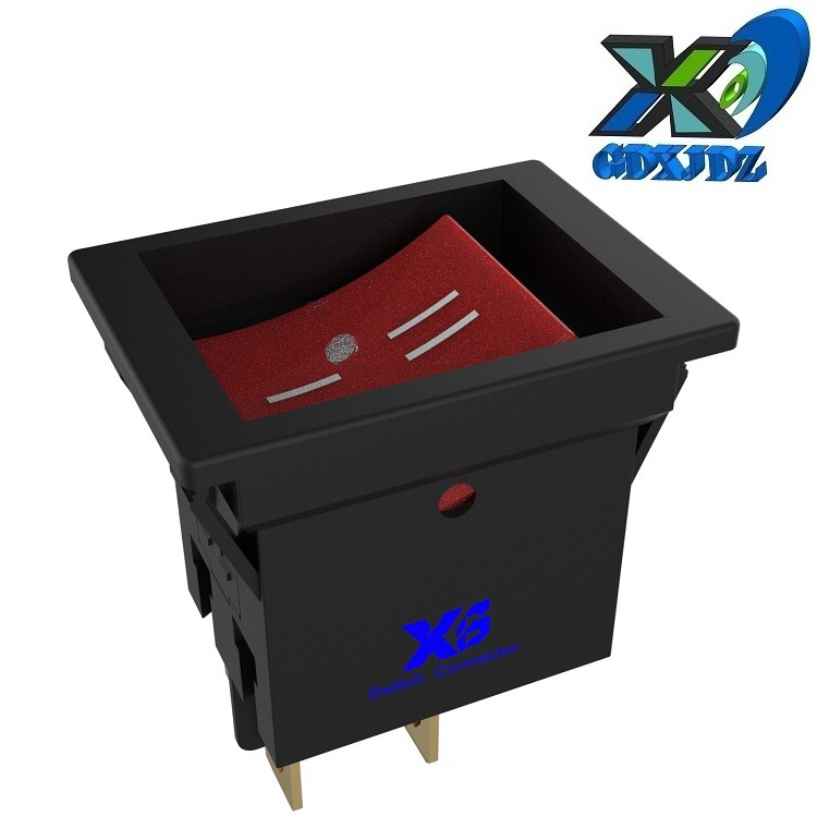 船型开关大电流16A 供应电源翘板开关方形28x38 四脚电源船形开关