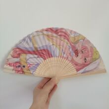 现货双面纸扇手伴折扇 日本动漫 21寸卡通广告扇清货