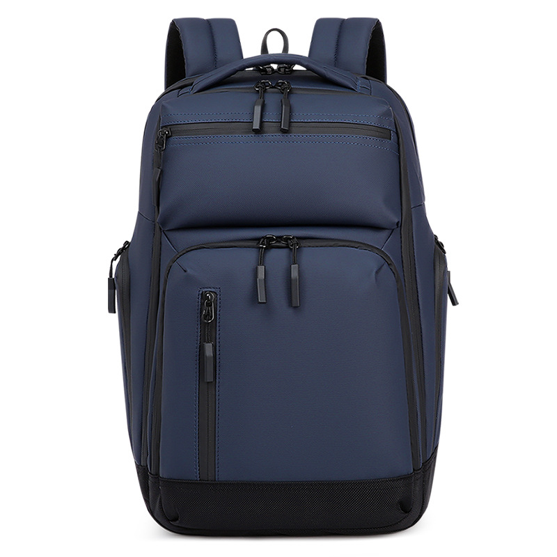 Bolsa de comercio exterior de color sólido de gran capacidad multicapa colgante barra de tracción de negocios bolsa de computadora de negocios mochila a prueba de salpicaduras