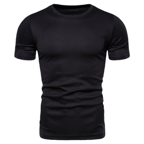2025 Amazon WISH Summer New Men's Short Sleeve Solid Color T-Shirt Casual Crew Neck Base Shirt Large Size (Large