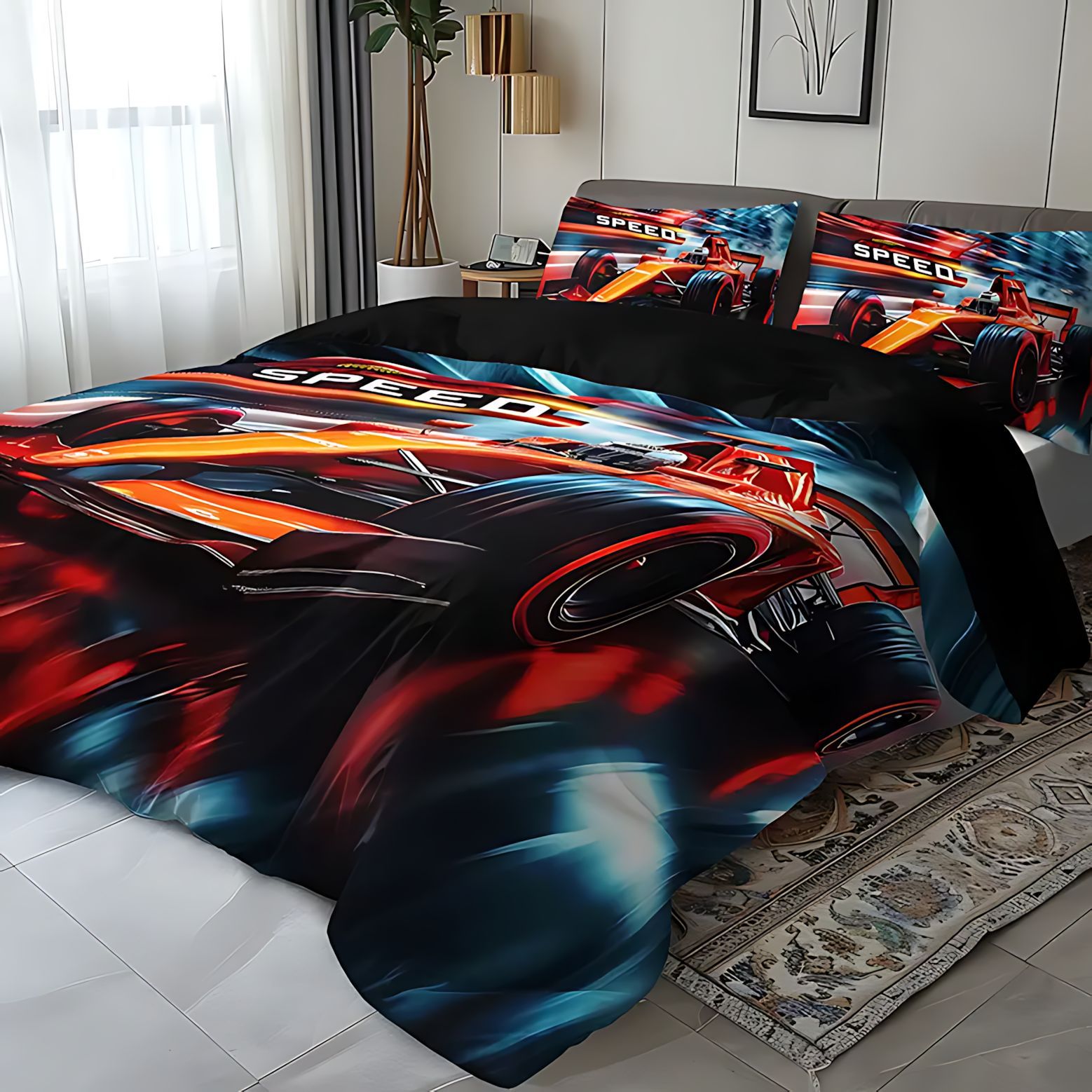 TEMU / JIT Kit de colcha de cama de impresión digital de alta definición para el comercio exterior