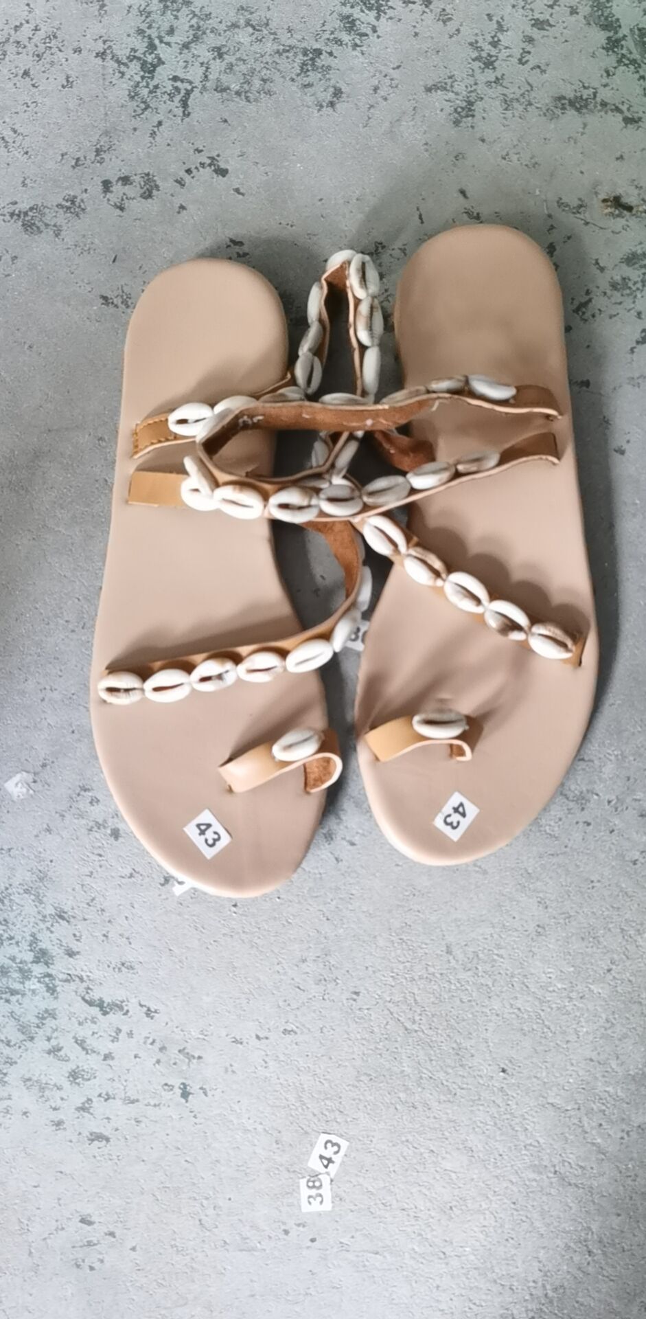 Women's Plus Size Flat Sandals Slip-on Roman Style White Beach_voghion.com
