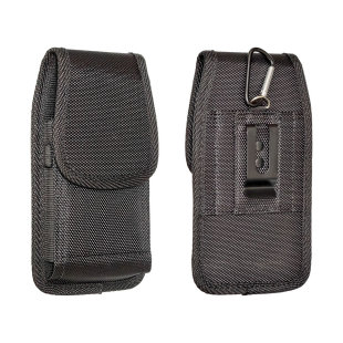 Oxford Cloth Mobile Phone Bag Iron Back Buckle Wear Belt Men's Elderly Hanging Waist Cover Upright Vertical Velcro Single-Layer Waist Bag New
