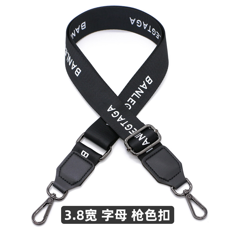 Black font, gun color buckle-black leather-black buckle