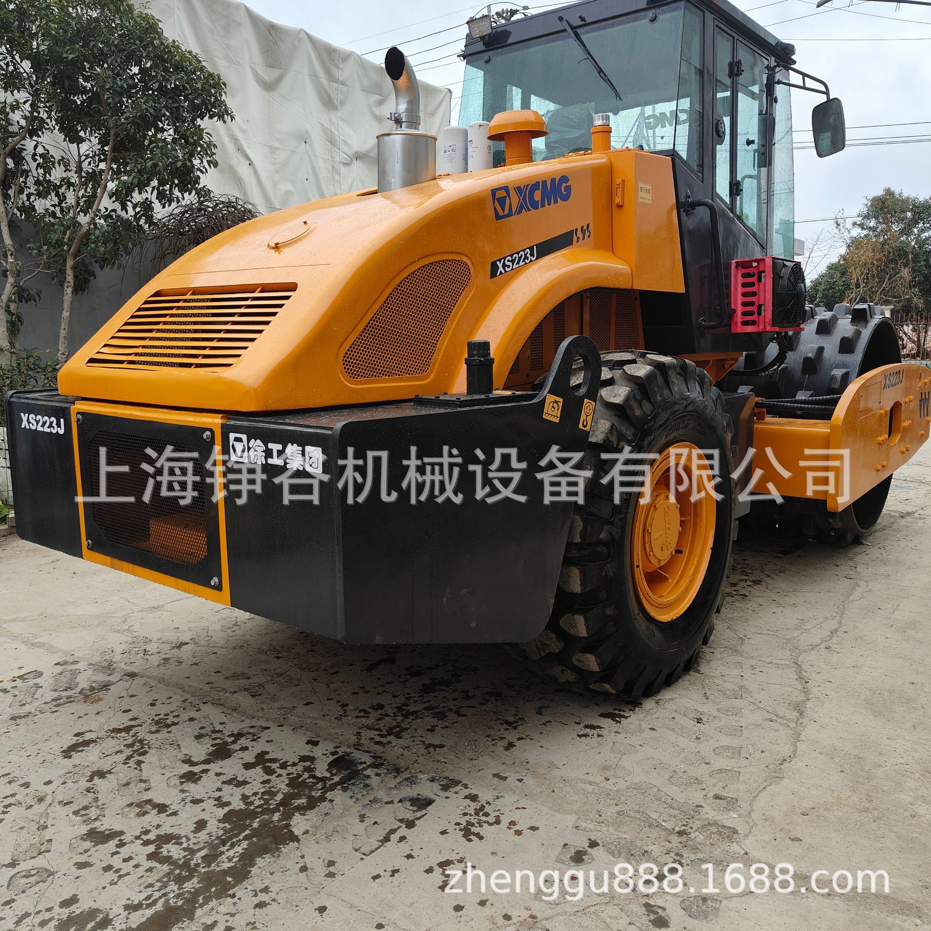 外贸合作 徐工22吨 二手 羊角碾压路机 95成新XS223J 凸块压石头