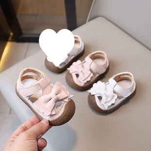 Spring and Summer New Baby Toddler Shoes 0-1 to 2 Years Old Non-Slip Baby Sandals Breathable Female Baby Anti-Collision Princess Shoes Trendy