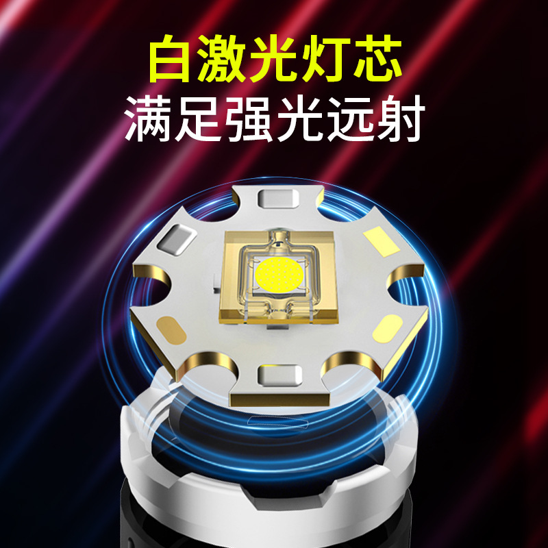 Transfronteriza nueva linterna de luz fuerte multifuncional impermeable de emergencia reflector de larga resistencia al aire libre linterna de enfoque telescópico