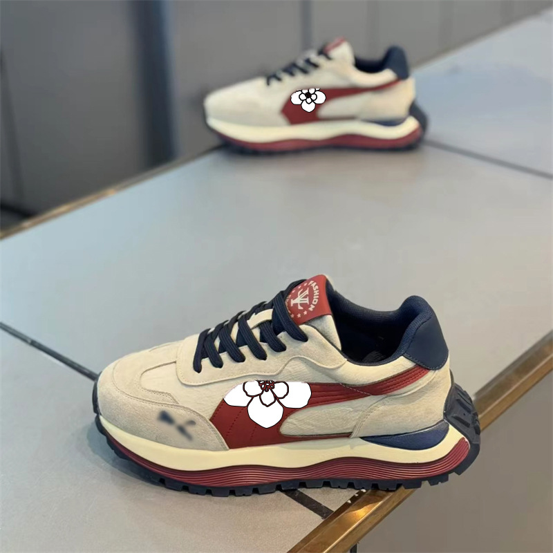 2025 primavera zapatos casuales zapatos deportivos de todo fósforo de moda zapatos de papá cómodos y transpirables zapatos de plataforma retro zapatos de hombre de marca de moda