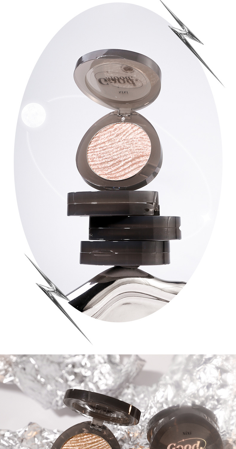 xixi Moon Pool Dark High-gloss Powder Plate, mashed potato texture, pearlescent small diamond fine sparkle, brightening the sleeping eye, single color Eyeshadow undefined