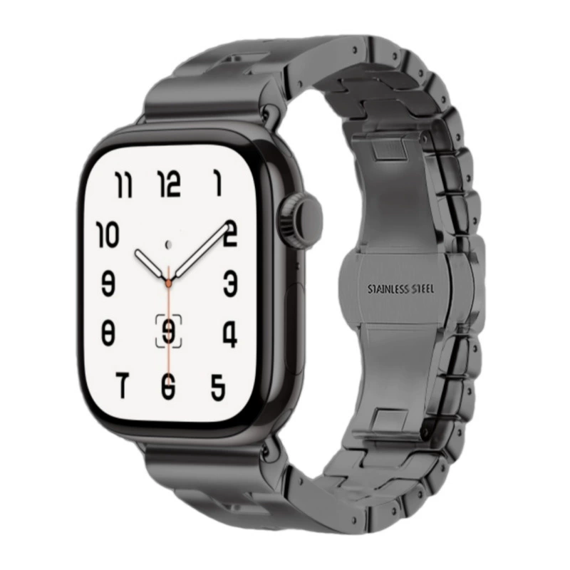 Подходит для Apple Watch с новым замком бабочка H-образной формы стальной ремень iWatch S10 ремешок