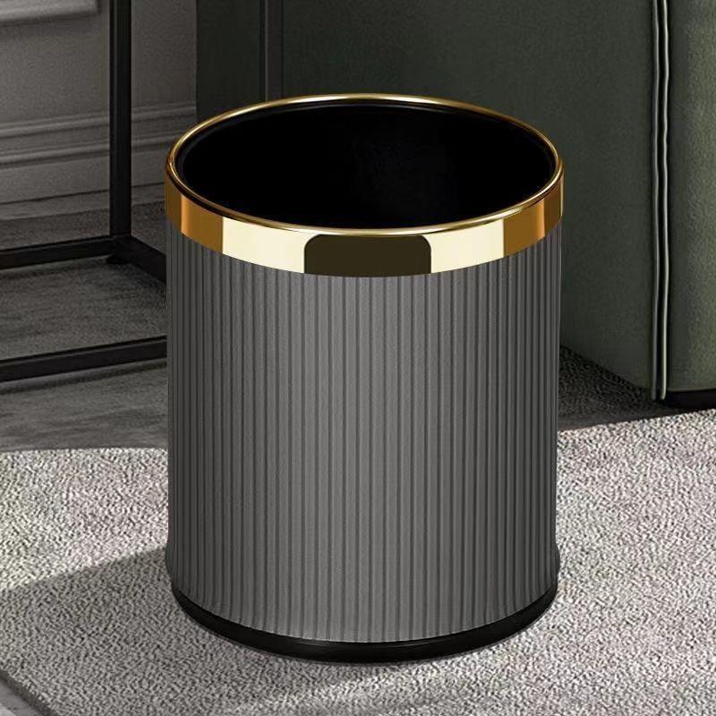 Trash Can Home Living Room Creative Simple Trash Bedroom Kitchen Toilet Bathroom Light Luxury Nordic Style Hotel Without Cover