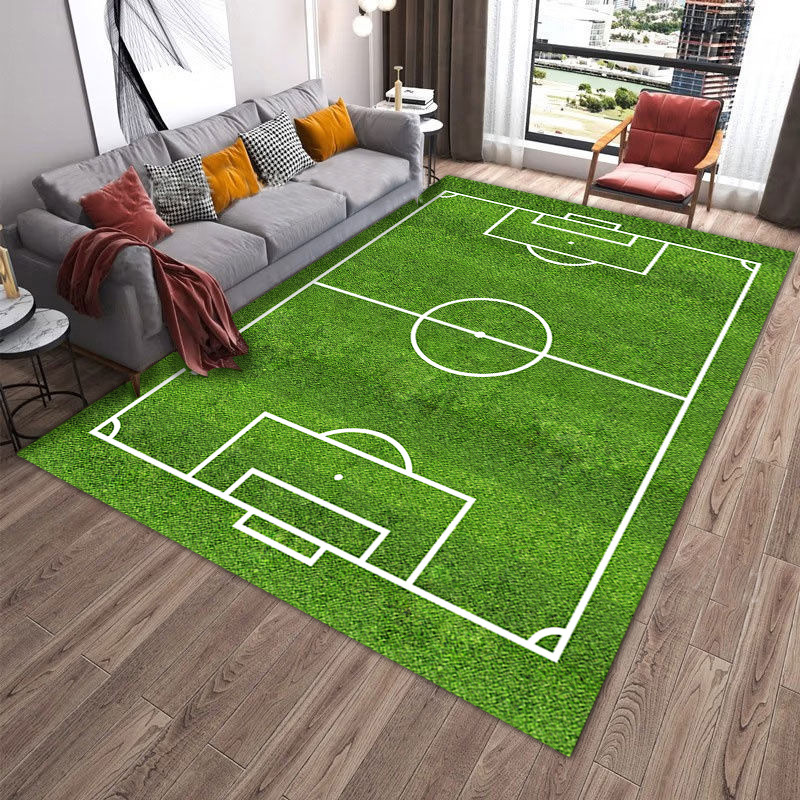 Alfombra de campo de campo de campo verde transfronterizo, alfombra de dormitorio doméstico, sala de estar cubierta, sofá, mesa de té, alfombra resistente a la suciedad y fácil de cuidar