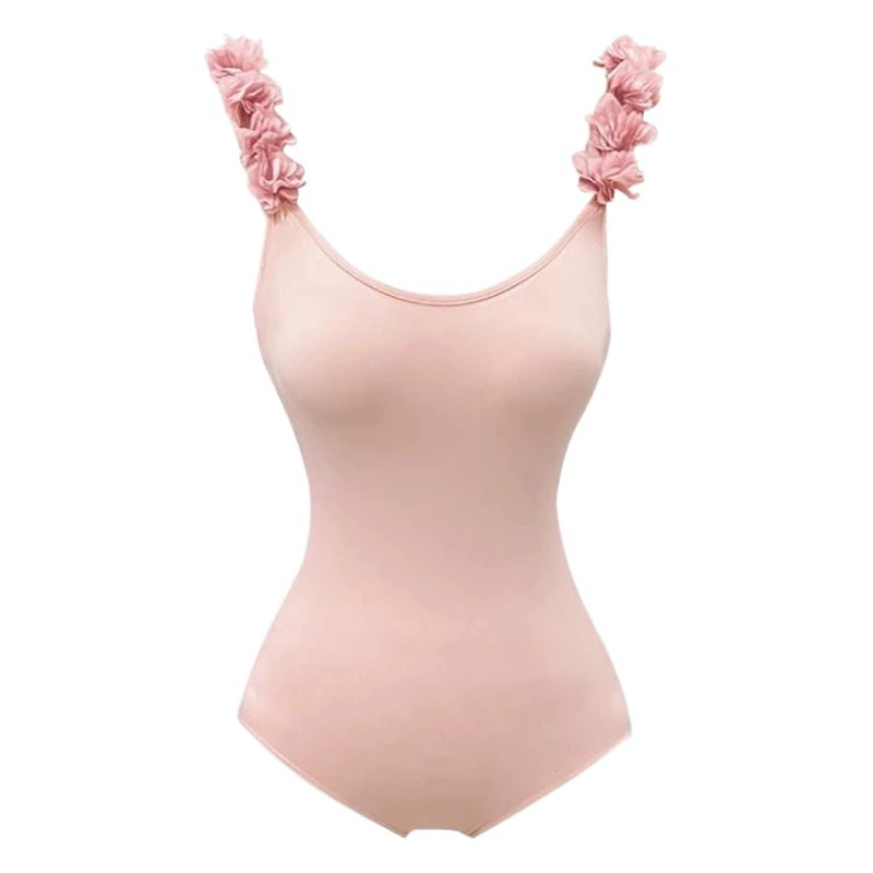 С нагрудной подушечкой, трехмерный купальник с цветочным ремнем, Женский облегающий милый и пряный Цельный купальник, женское чистое желание, ветер, Горячая весна, супер фея