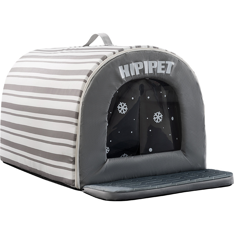 Perro de verano, nido de gato, enfriamiento, rayas frescas, casa curva, aire acondicionado, iglú, nido de perro, nido de mascotas, casa de aire acondicionado para gatos