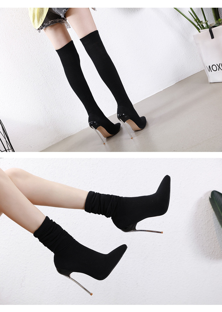 women s pointed stretch long tube over the knee stiletto boots nihaostyles wholesale clothing NSSO81993