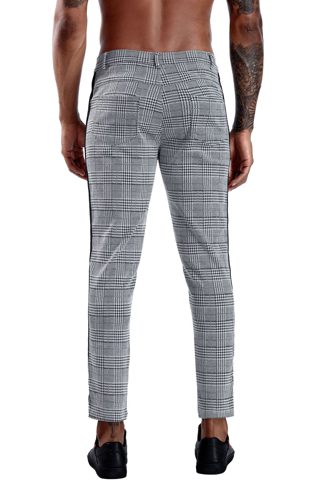 Casual broek heren - geruite broek in streetwear stijl_voghion.com