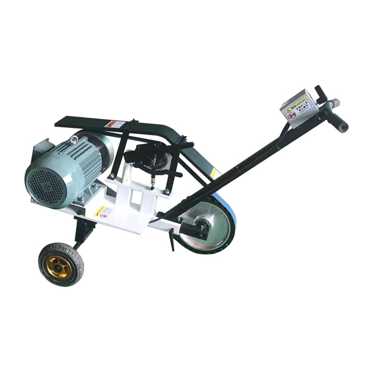 手推式电动砂带机磨床机定速金属磨削砂带机去毛刺拉丝抛光机