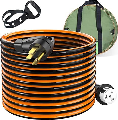 美标STW电缆延长线50安培15-50P,SS2-50R重型发电机带锁扣电源线