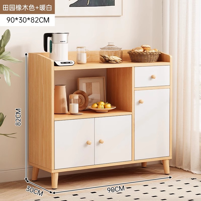 Armario lateral, armario de té, sala de estar, armario de almacenamiento integrado contra la pared, armario de cocina, armario de almacenamiento minimalista moderno, armario de almacenamiento