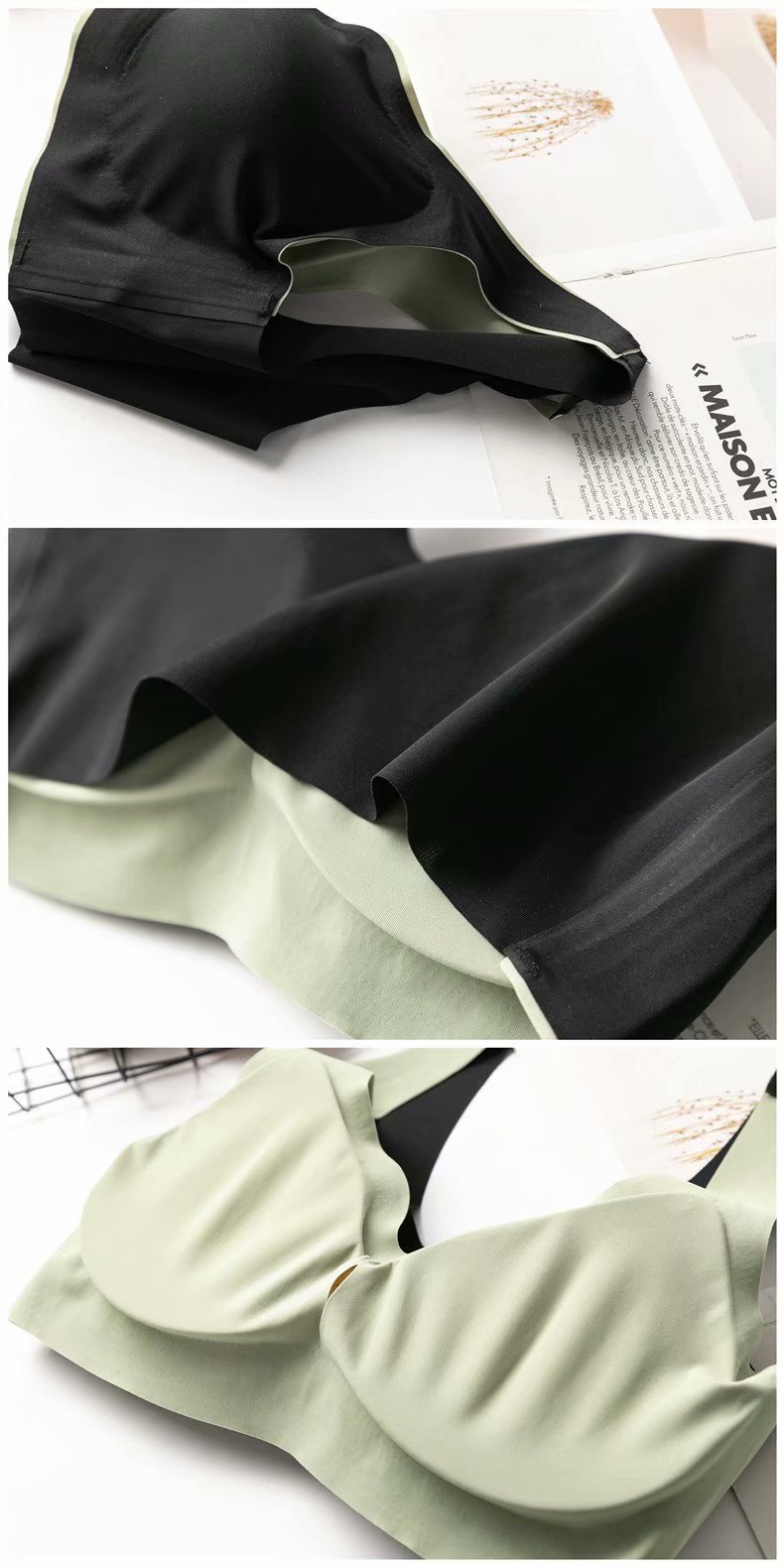 seamless one-piece nonwired vest bra  NSAM39622