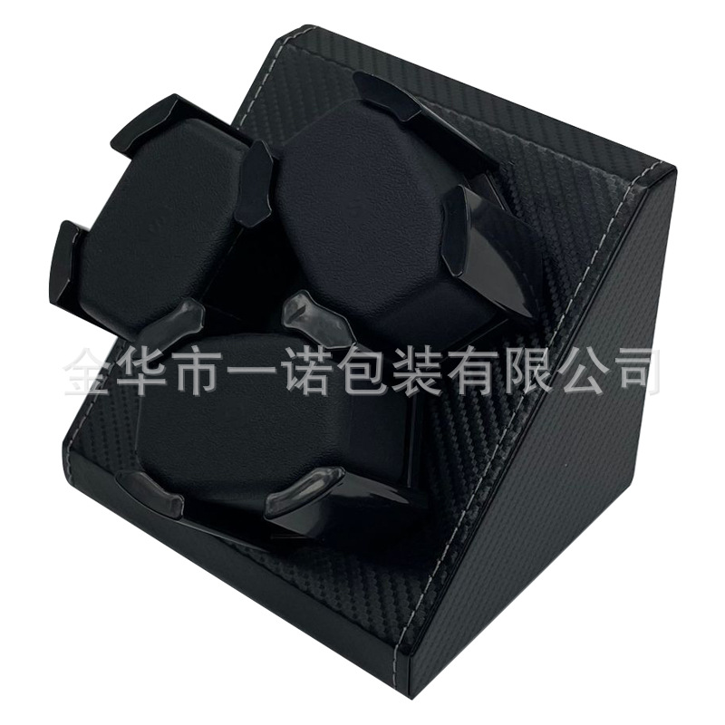 现货批发碳纤纹PU皮3表位自动摇表器记忆棉表枕手表拿取更方快捷