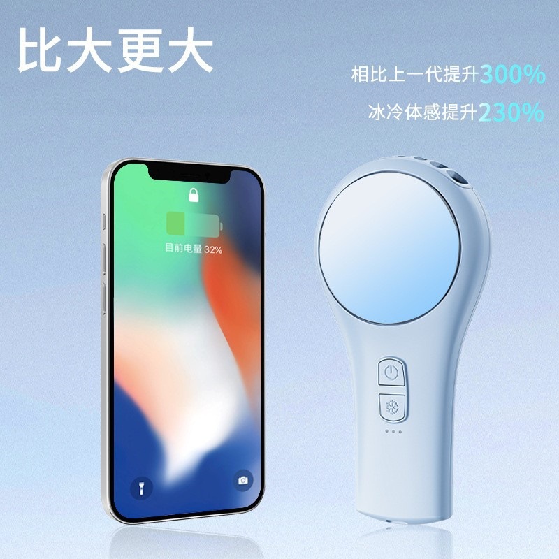 Nuevo transfronterizo nuevo Halter portátil de mano ventilador de refrigeración portátil pequeño mini USB ventilador de escritorio