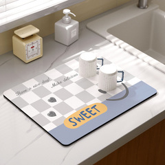 Kitchen drain mat heat insulation mat tea cup mat bar mat absorbent mat faucet splash mat waterproof anti-slip mat