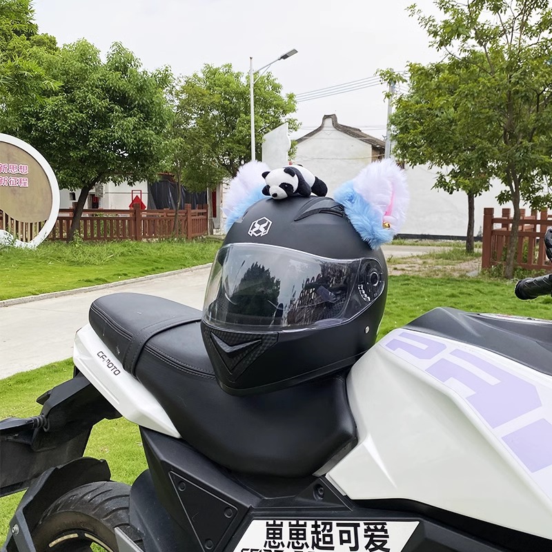 Plush Cat Ear Helmet Decoration Detachable Accessories