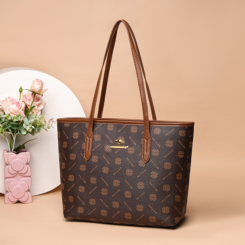 2025新款女包大容量托特包简约印花单肩包休闲百搭时尚女士手提包