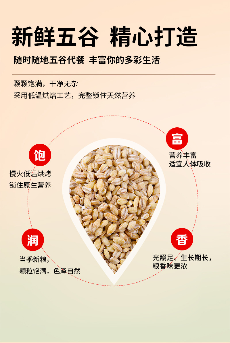 Hulled Barley Kernels Da Mai Ren Hordeum vulgare Roasted Peeled Grain for Soy Milk and Grinding 25kg Bulk Bag quality and texture