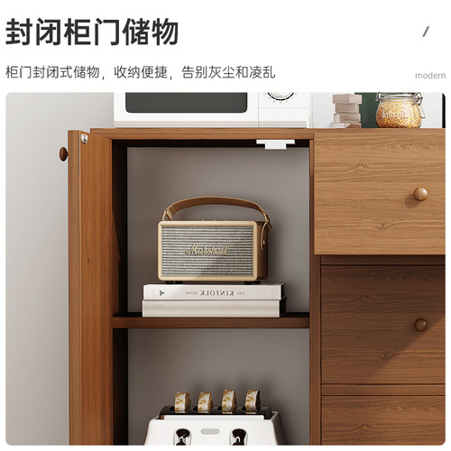 Sideboard living room storage locker log Japanese kitchen home wall cabinet small furniture simple cupboard
