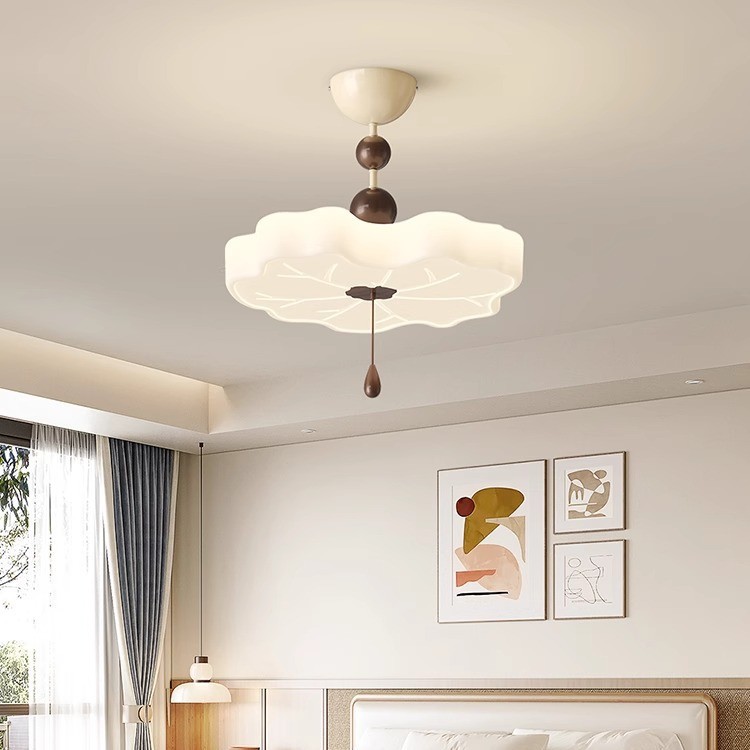 Lámpara de techo del dormitorio principal Estrellas Lámpara de flores de estilo antiguo creativo Lámpara de protección ocular de habitación para niños de alta gama de estilo japonés