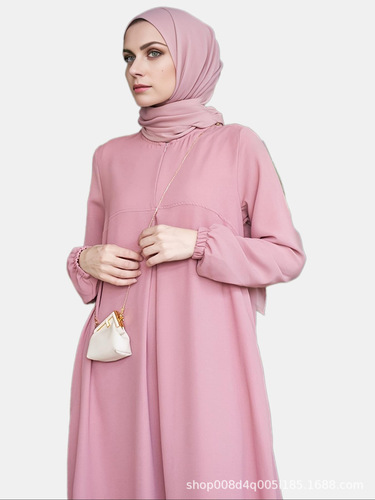 Muslim Middle East Arab fashion spring women's Muslim long dress loose elegant abaya dress