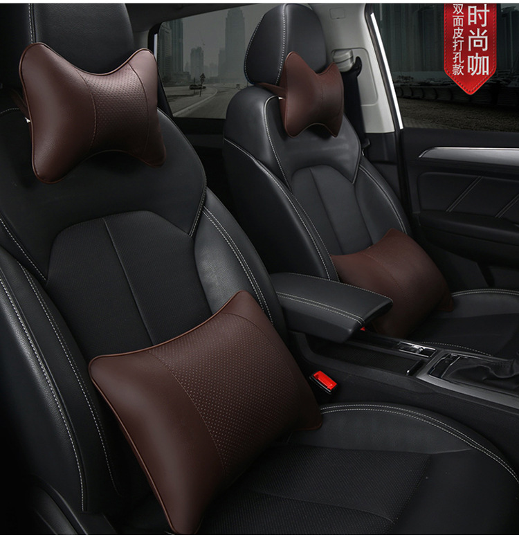 Car Headrest, Car Seat Neck Pillow, Car Lumbar Support Pillow, Backrest Bone Pillow, Car Logo, High Elasticity