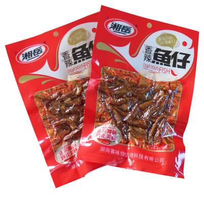 湘嶽50g小魚兒湖南特産香辣小魚仔小魚幹麻辣毛毛魚即食零食包裝