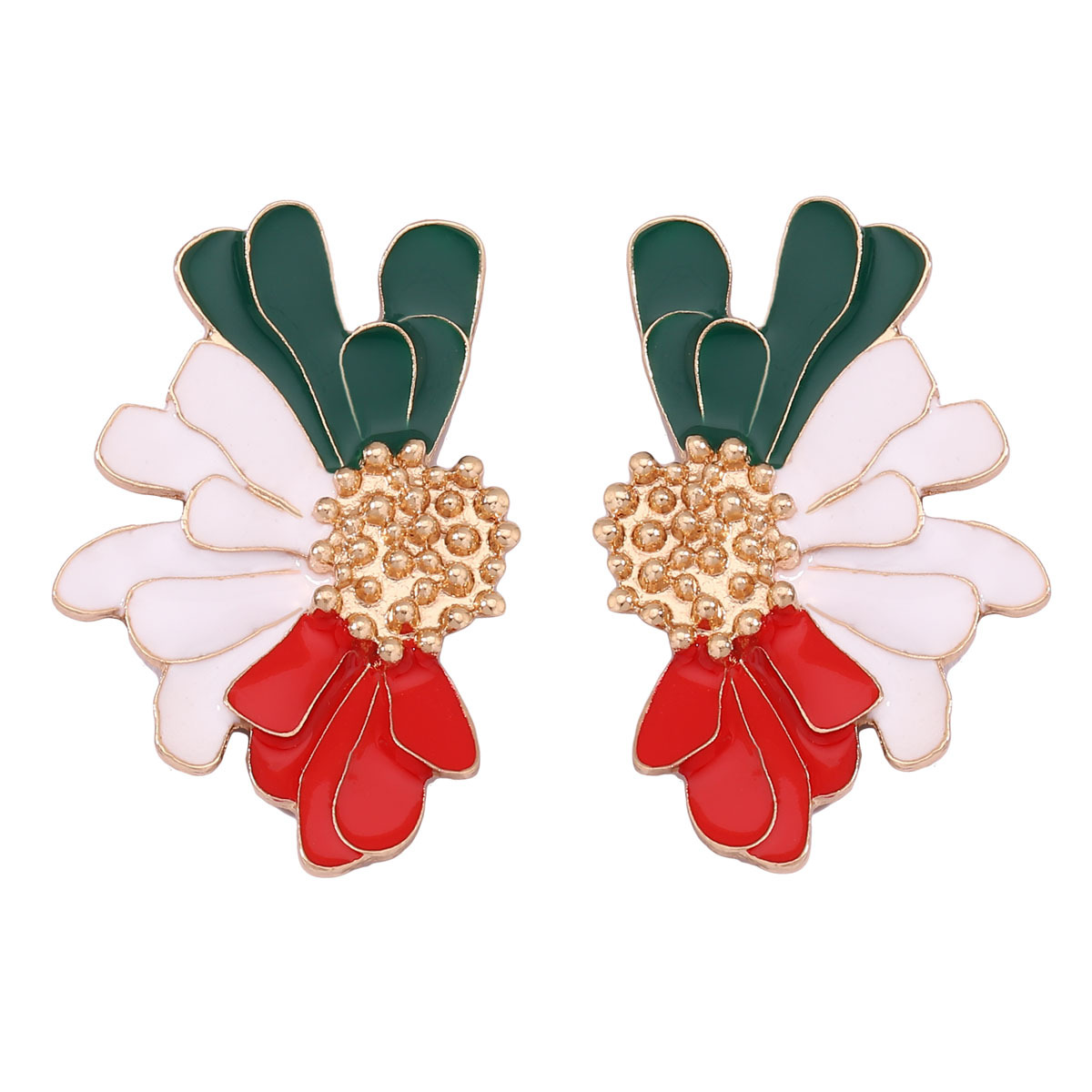 1 Pair Sweet Flower Enamel Plating Alloy Ear Studs display picture 13