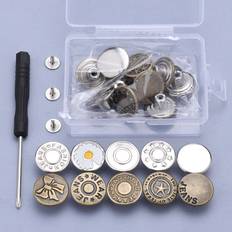 Jeans Waist Button Nail-free Seam-free Detachable Pants Big Change Small Artifact Waist All-match Metal Waist Button