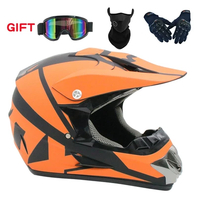 air supply mirror mask gloves, Motosiklet kaskı (dəbilqə) - matte-orange-21-goggles-mask-black-gloves-s
