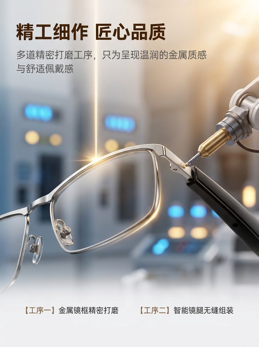 Best-selling Cross-border AI Bluetooth Smart Glasses with Blue Light Protection, Translation, Calling, Music, Open-ear Smart Bluetooth Glasses Earbuds