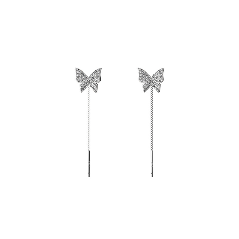 S925 plata esterlina mariposa orejas orejas para mujeres agujeros de orejas 2025 nuevos aretes de explosión de alta calidad pernos de orejas