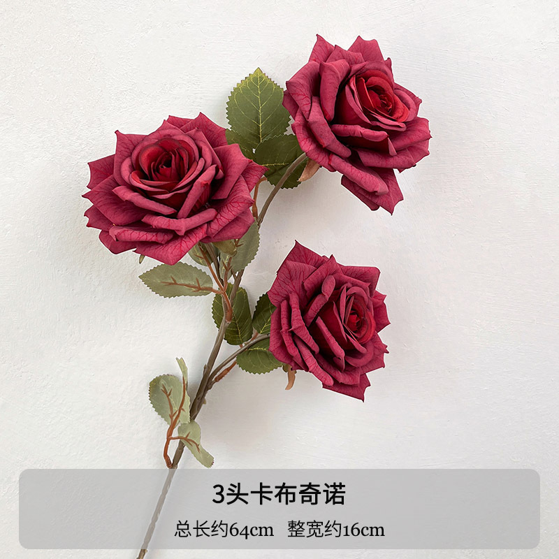 Rosa de chifre de cappuccino vermelho retrô de 3 cabeças