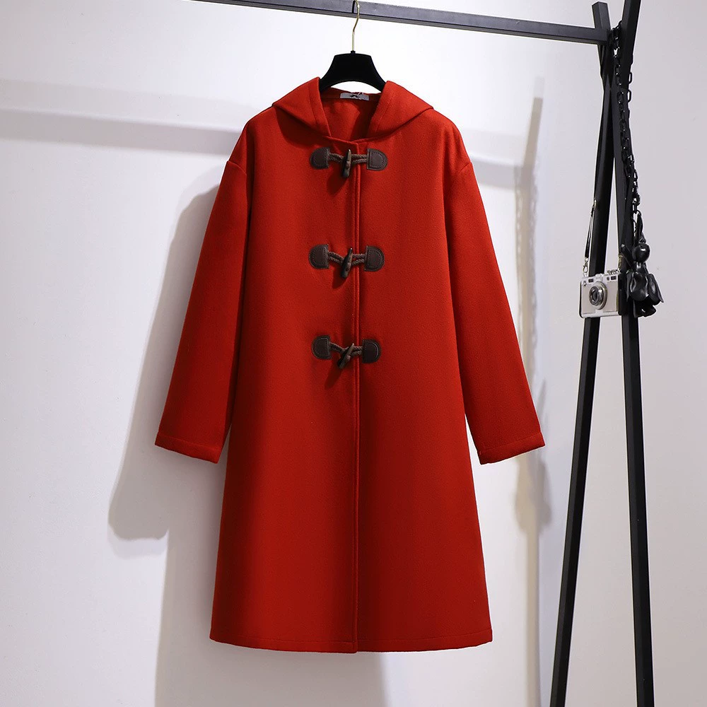 Double-sided Long Wool Coat, Women’s Plus-Size, Korean Style, Demi‑season Thickened