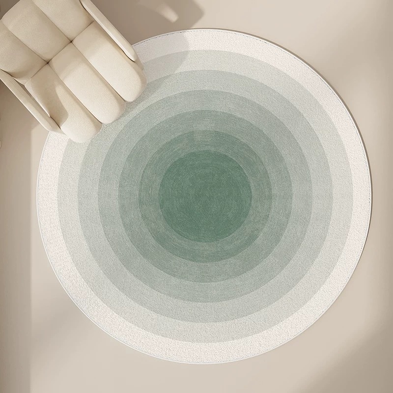 Alfombra de alta densidad de cachemira redonda moderna y simple para la sala de estar de la casa, silla de computadora, alfombra de cama del dormitorio