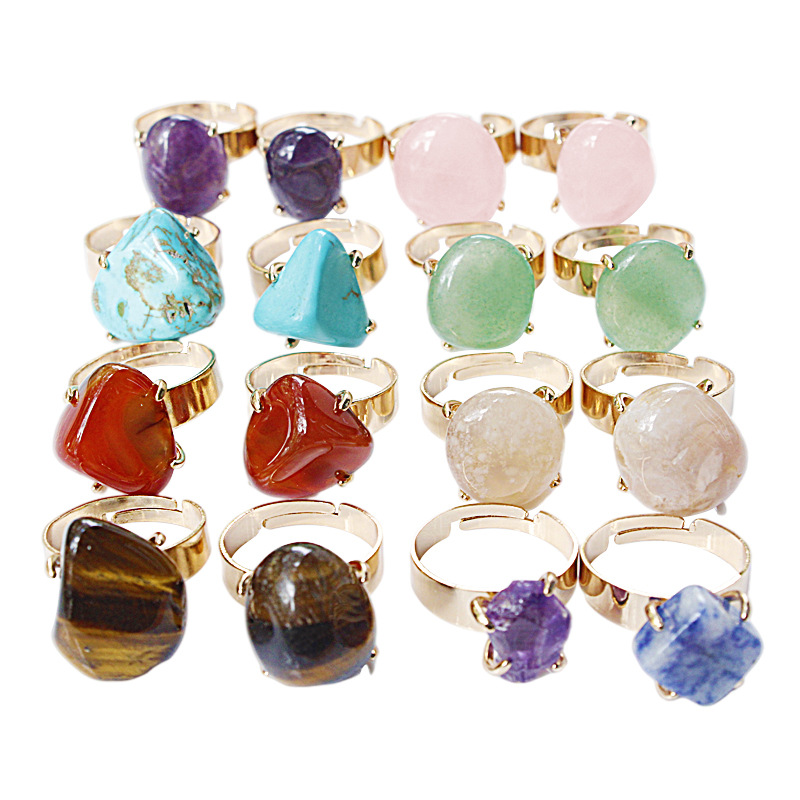 Original Design Geometric Agate Plating Womenu0027S Open Ring
