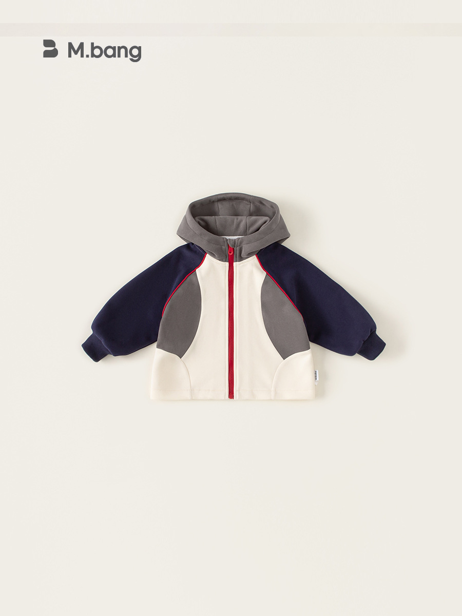 Yoobao ropa infantil chaqueta con capuz para niños otoño y invierno 2025 nuevo estilo coreano chaqueta con capuz con cremallera de color choque chaqueta de otoño para chicas