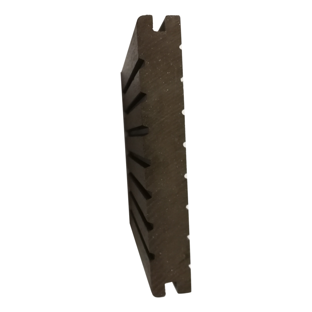Madera-plástico piso WPC al aire libre agujero redondo plástico madera jardín patio decoración al aire libre anti-corrosión madera 140*22 placa sólida