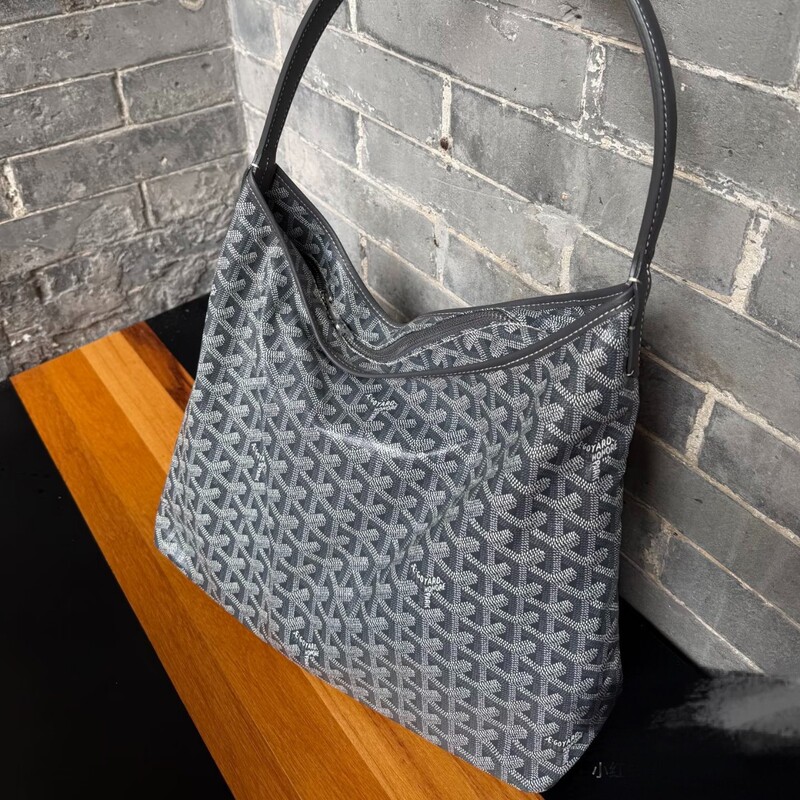 In-Stock Gooyard Single-Shoulder Hobo Tote Y-Shaped Dog-Tooth Print Mommy Bag Large Capacity Goyard Hobo Bag