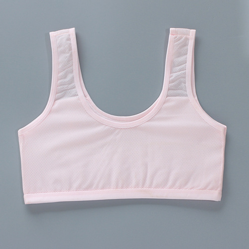 Girls' small vest mesh breathable summer thin children's tube top development period sling primary school students and older children's bra girls