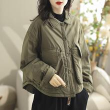 折扣尾单剪标加厚保暖长袖棉衣女冬洋气减龄显瘦休闲棉服外套